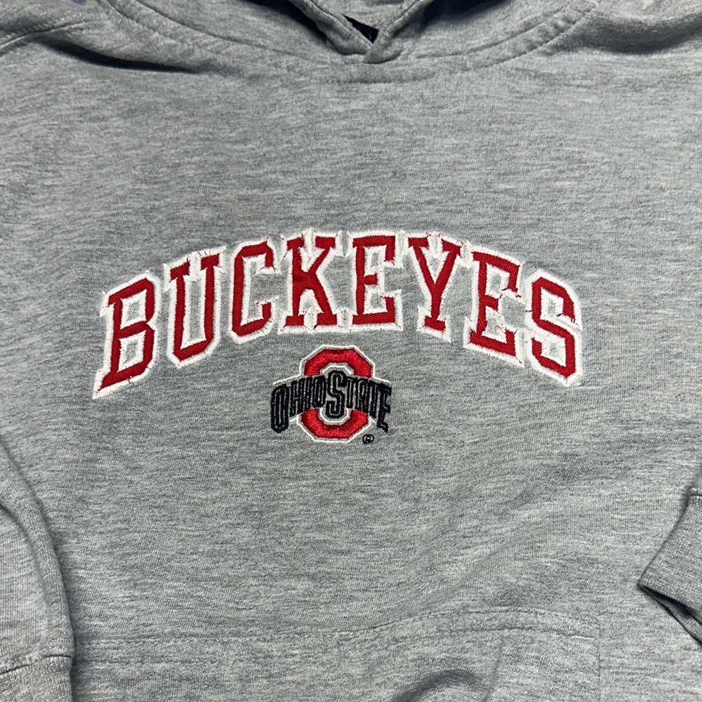 Starter Ohio State Buckeyes Youth 12/14 Hoodie Gray Pullover Sweatshirt NCAA OSU - Picture 2 of 6